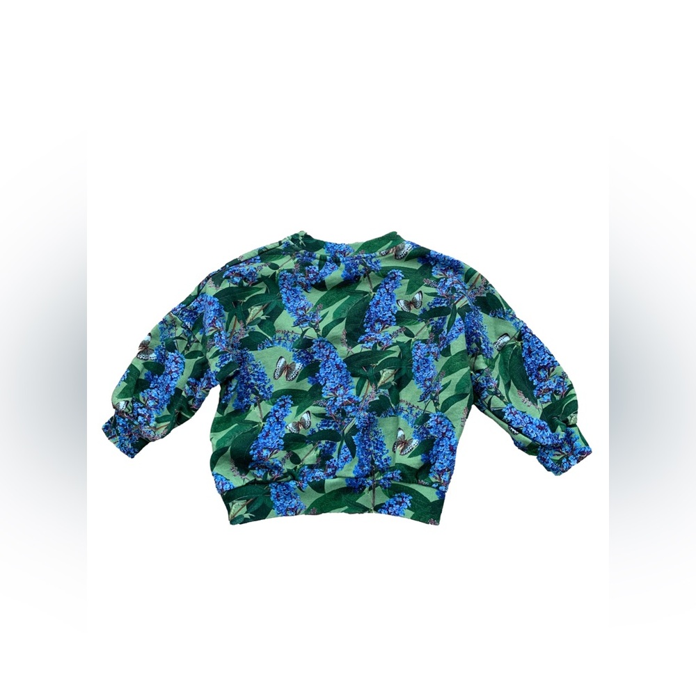 Molo Size 104 4 Years Buddleja Garden Butterfly Flower Print Organic Sweatshirt - Picture 2 of 7